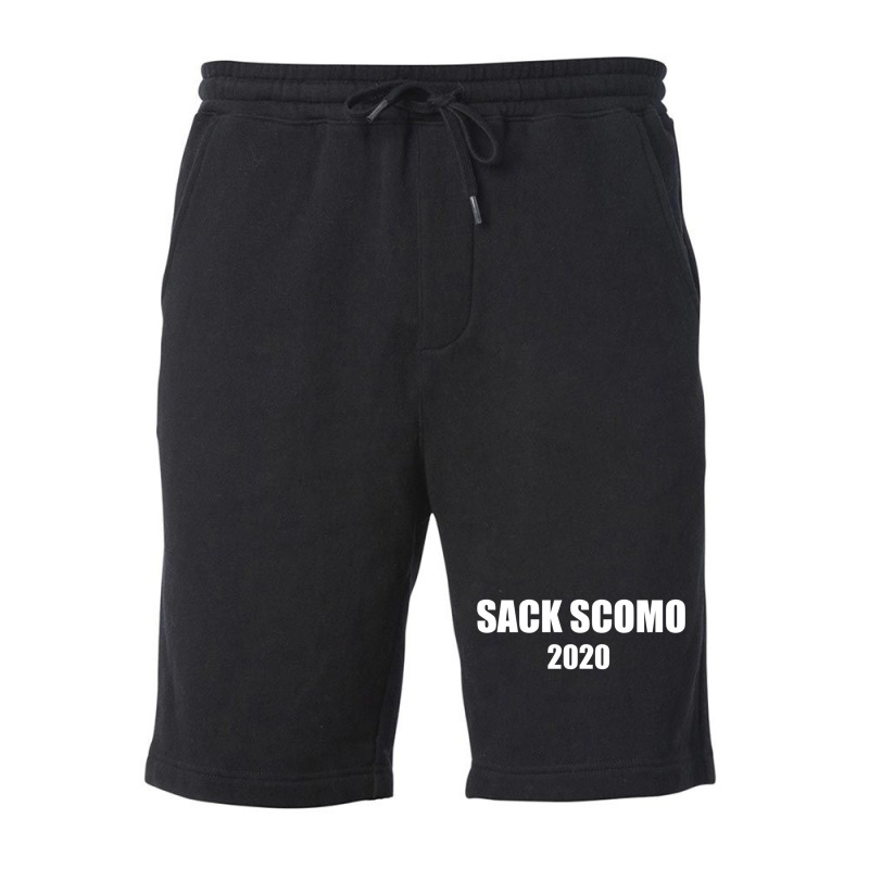 Sack Scomo Scomo Needs To Go -scottyfrommarketing White Text Fleece Short by cm-arts | Artistshot