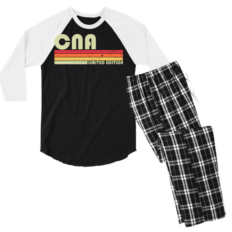 Cna Funny Job Title Profession Birthday Worker Idea Men's 3/4 Sleeve Pajama Set | Artistshot