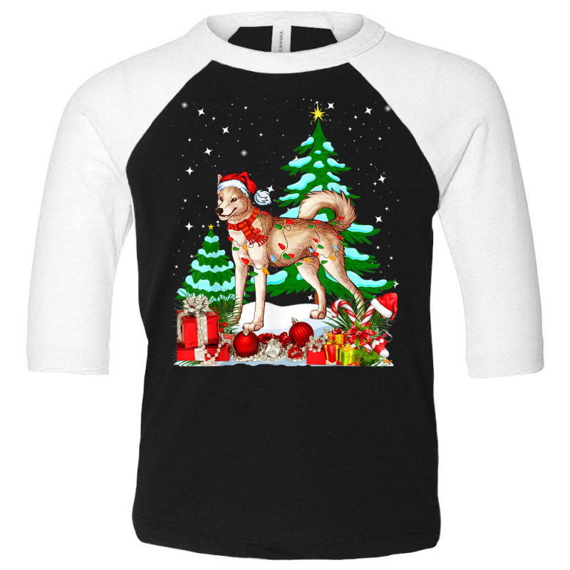 Funny Canaan Dog Christmas Xmas Cute Toddler 3/4 Sleeve Tee by Color | Artistshot