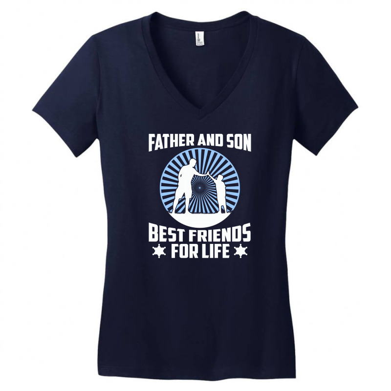 Father And Son Best Friends For Life - Fathers Day Gift Women's V-neck T-shirt | Artistshot