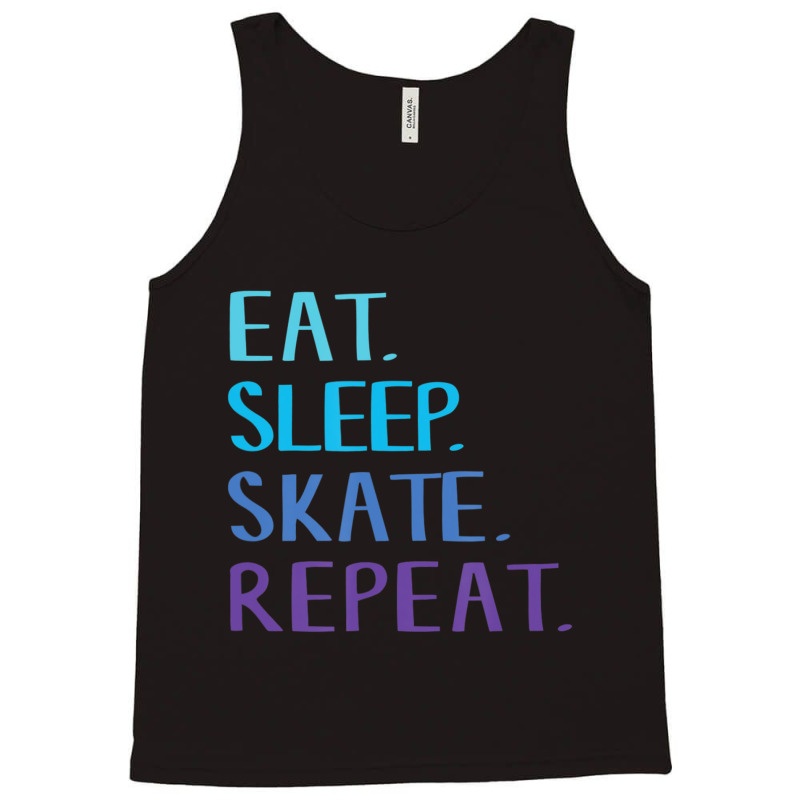 Eat Sleep Skate Repeat Ice Or Roller Skating Tank Top | Artistshot