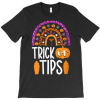 Womens Trick Or Tips Bartender Halloween Bartending Mixologist V Neck T-shirt | Artistshot