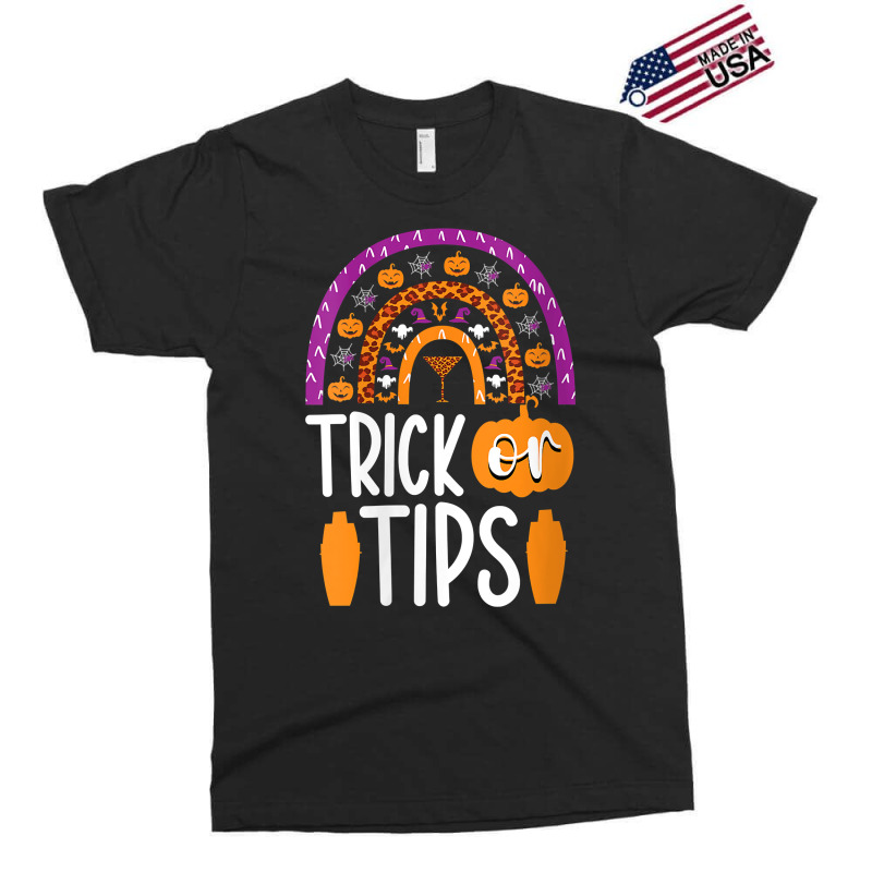 Womens Trick Or Tips Bartender Halloween Bartending Mixologist V Neck Exclusive T-shirt by cm-arts | Artistshot