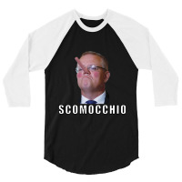 Scott Morrison Scomocchio Funny Trending Politician Face 3/4 Sleeve Shirt | Artistshot