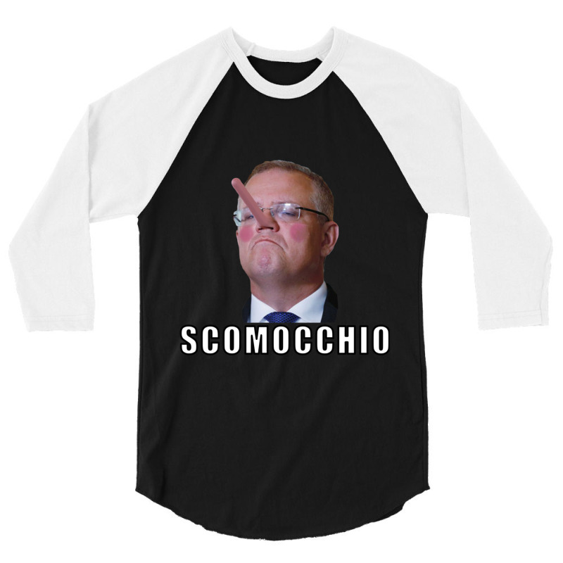 Scott Morrison Scomocchio Funny Trending Politician Face 3/4 Sleeve Shirt by cm-arts | Artistshot