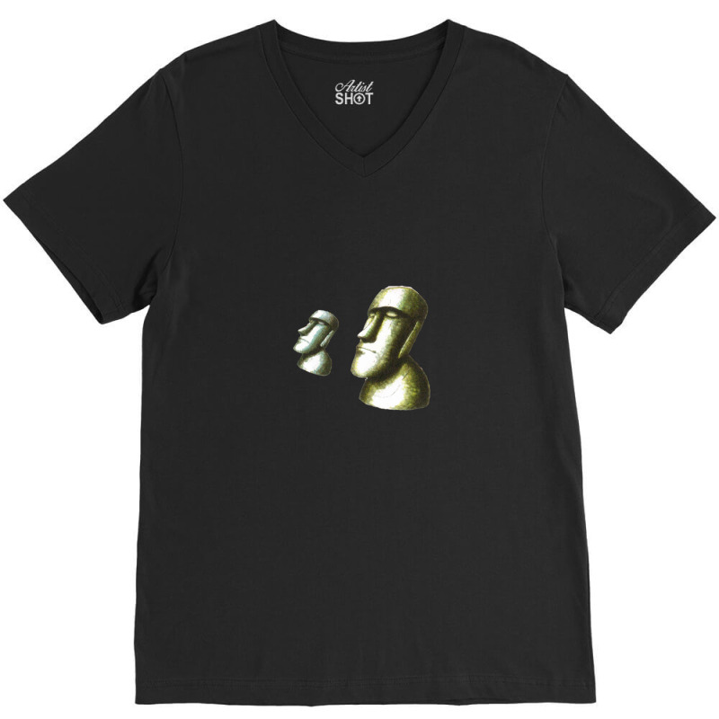 Easter Island Heads - Concept V-neck Tee | Artistshot