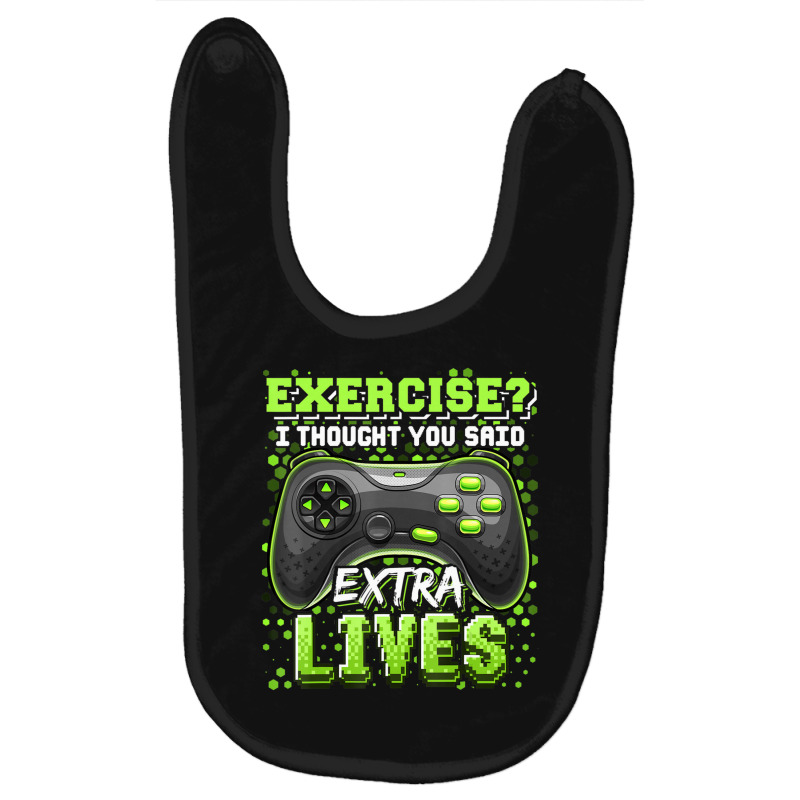 Extra Lives Video Game Controller Retro Gamer Boys Baby Bibs by cm-arts | Artistshot