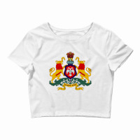 Karnataka Coat Of Arms, India Crop Top | Artistshot