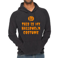 This Is My Lazy Halloween Costume With Jack O Lantern Vintage Hoodie | Artistshot