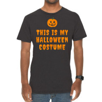 This Is My Lazy Halloween Costume With Jack O Lantern Vintage T-shirt | Artistshot