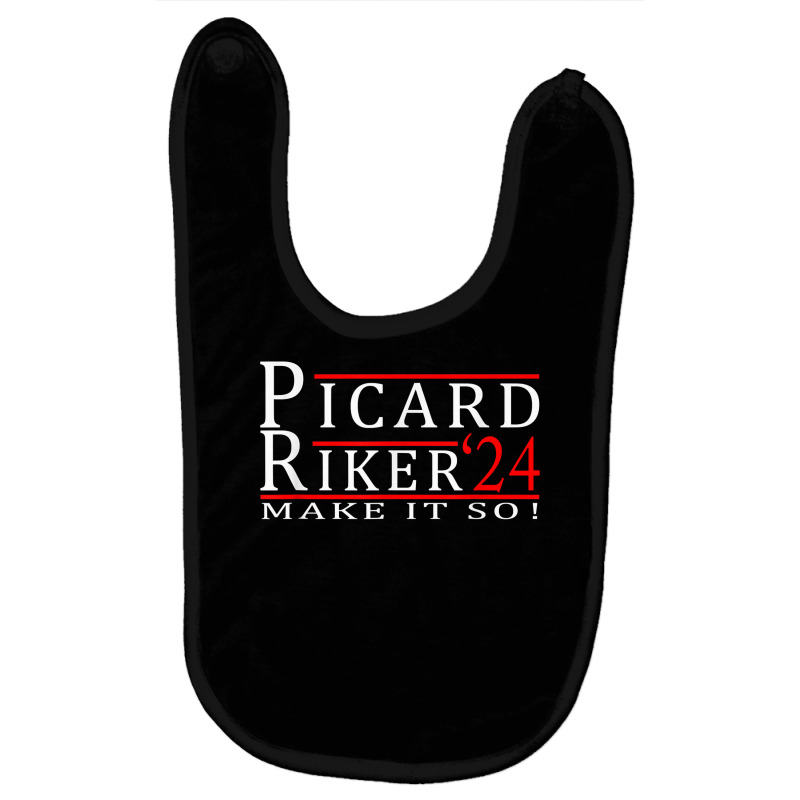 Picard Riker 2024 Make It So T Shirt Baby Bibs by cm-arts | Artistshot