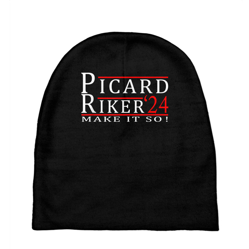 Picard Riker 2024 Make It So T Shirt Baby Beanies by cm-arts | Artistshot