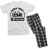 Holy Shit I Love Bacon Funny Men's T-shirt Pajama Set | Artistshot