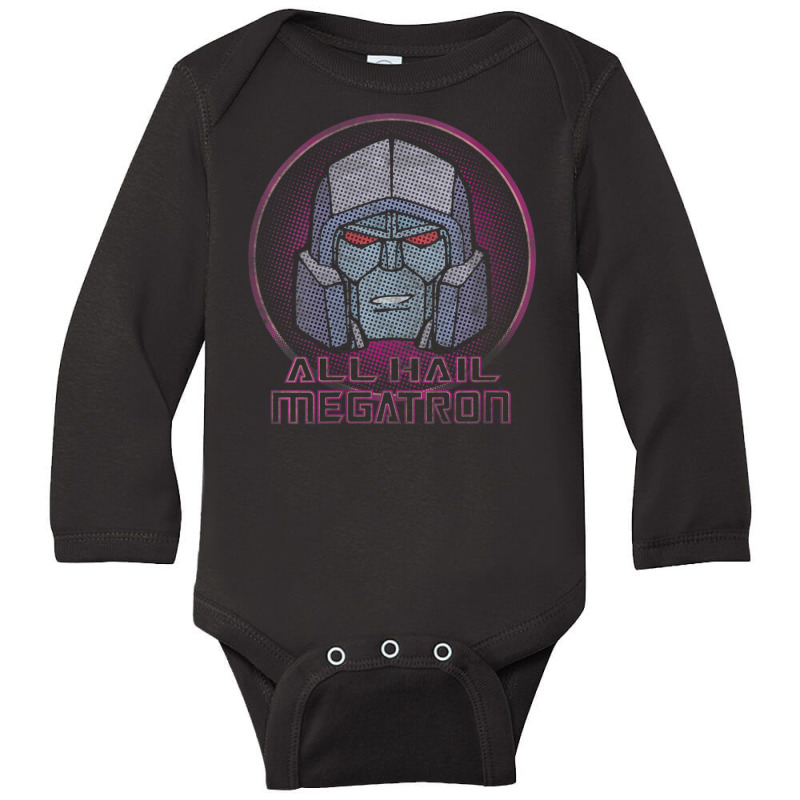 Transformers All Hail Megatron Portrait V-neck Long Sleeve Baby Bodysuit | Artistshot