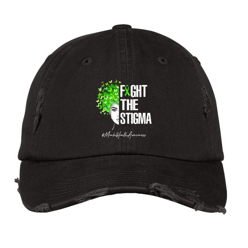 Fight The Stigma Mental Health Awareness Gif Vintage Cap by cm-arts | Artistshot