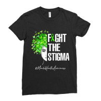 Fight The Stigma Mental Health Awareness Gif Ladies Fitted T-shirt | Artistshot