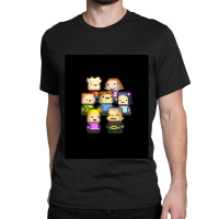 Graphic Kindergarten Game Characters Art Png Classic T-shirt | Artistshot