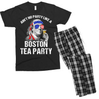 Aint No Party Like A Boston Tea Party Funny Ben Franklin Men's T-shirt Pajama Set | Artistshot