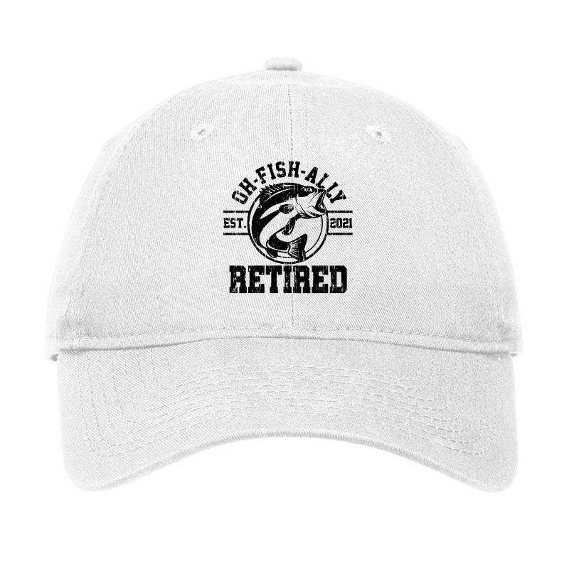 OH-Fish-Ally Retired, Funny Retirement Gift Men Flexfit Baseball Cap S/M Cap