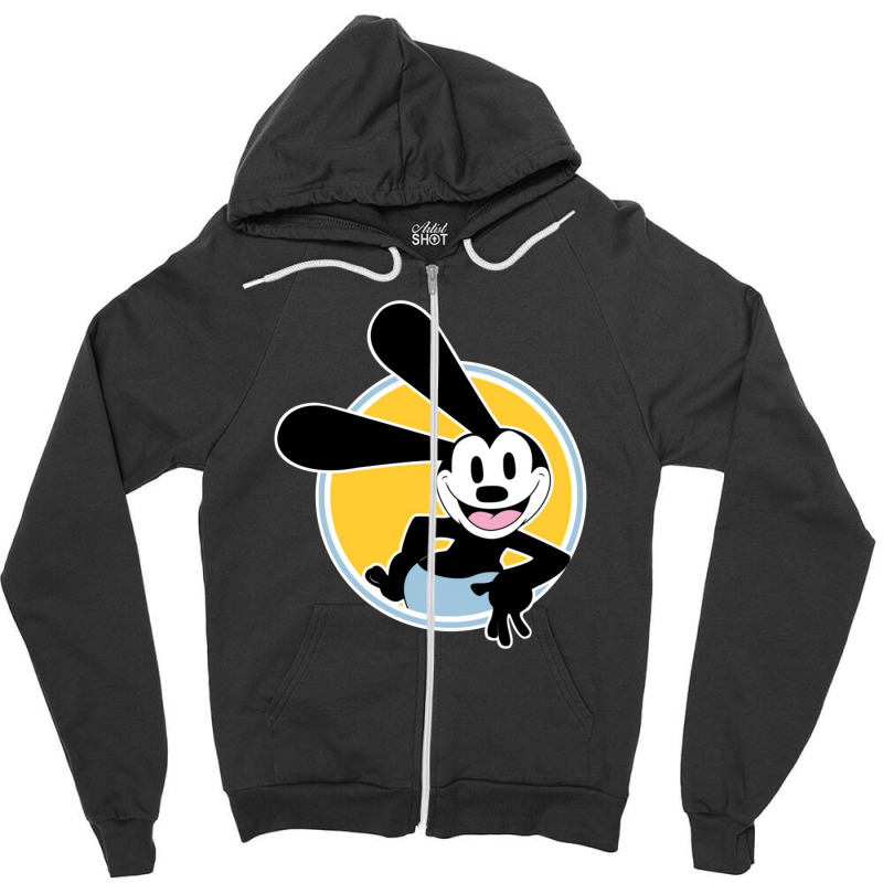 Custom Oswald The Lucky Rabbit Classic Guys Unisex Tee I Zipper