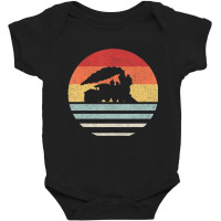 Retro Train Trains Lover Steam Train Vintage Baby Bodysuit | Artistshot