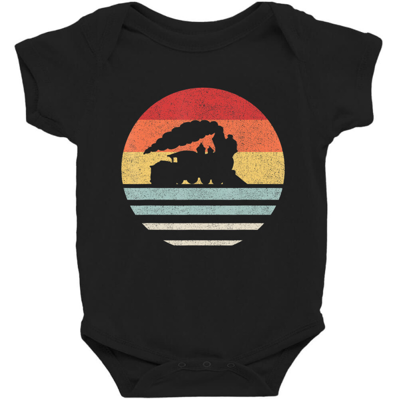 Retro Train Trains Lover Steam Train Vintage Baby Bodysuit | Artistshot