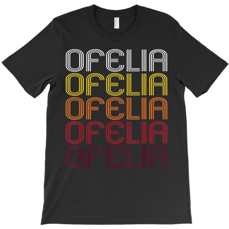 Ofelia Retro Wordmark Pattern Vintage Style T-shirt | Artistshot