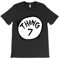 Dr. Seuss Thing 7 Emblem Red T-shirt | Artistshot