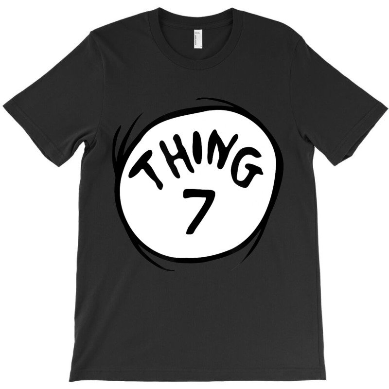 Dr. Seuss Thing 7 Emblem Red T-shirt | Artistshot