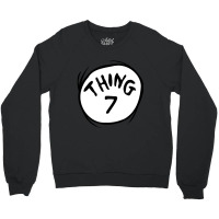 Dr. Seuss Thing 7 Emblem Red Crewneck Sweatshirt | Artistshot