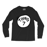 Dr. Seuss Thing 7 Emblem Red Long Sleeve Shirts | Artistshot