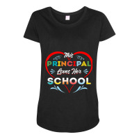 This Principal Loves Her School Head Teacher Headistress Maternity Scoop Neck T-shirt | Artistshot