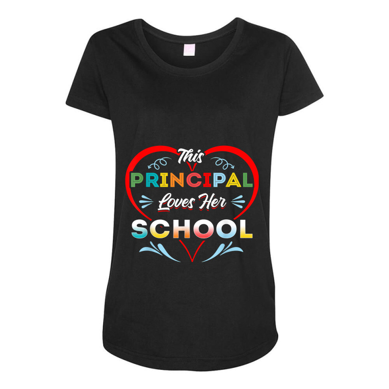 This Principal Loves Her School Head Teacher Headistress Maternity Scoop Neck T-shirt by liqualyfu | Artistshot