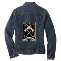 Dnd Barbarian Tarot Ladies Denim Jacket | Artistshot