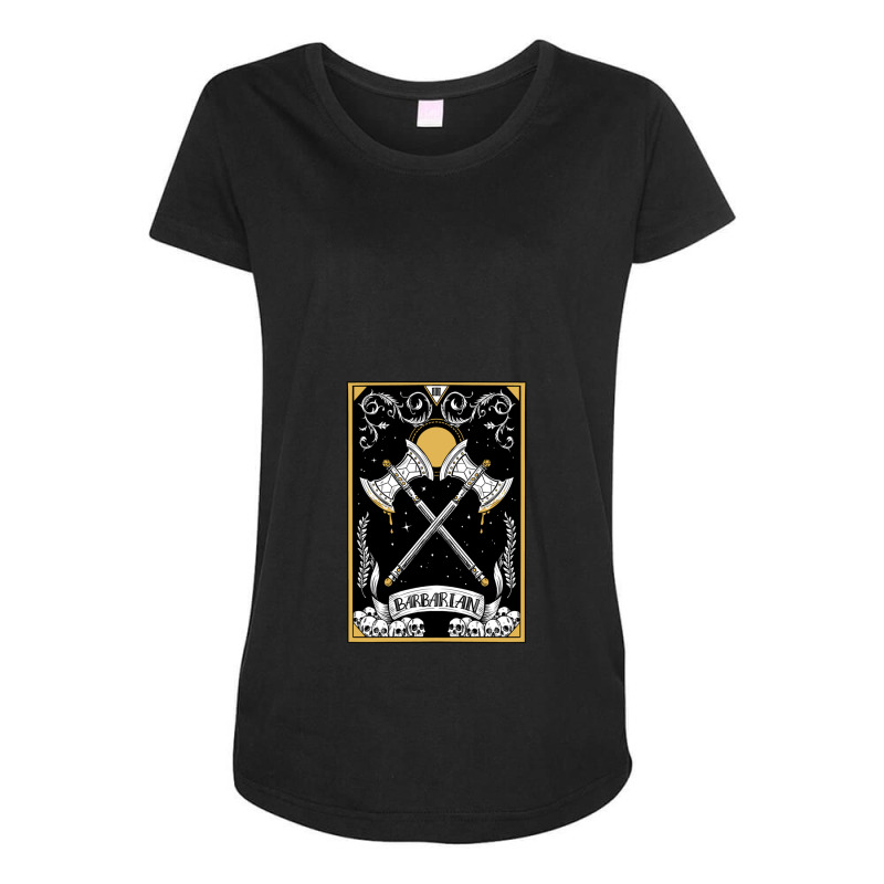 Dnd Barbarian Tarot Maternity Scoop Neck T-shirt by BrettHaralson | Artistshot