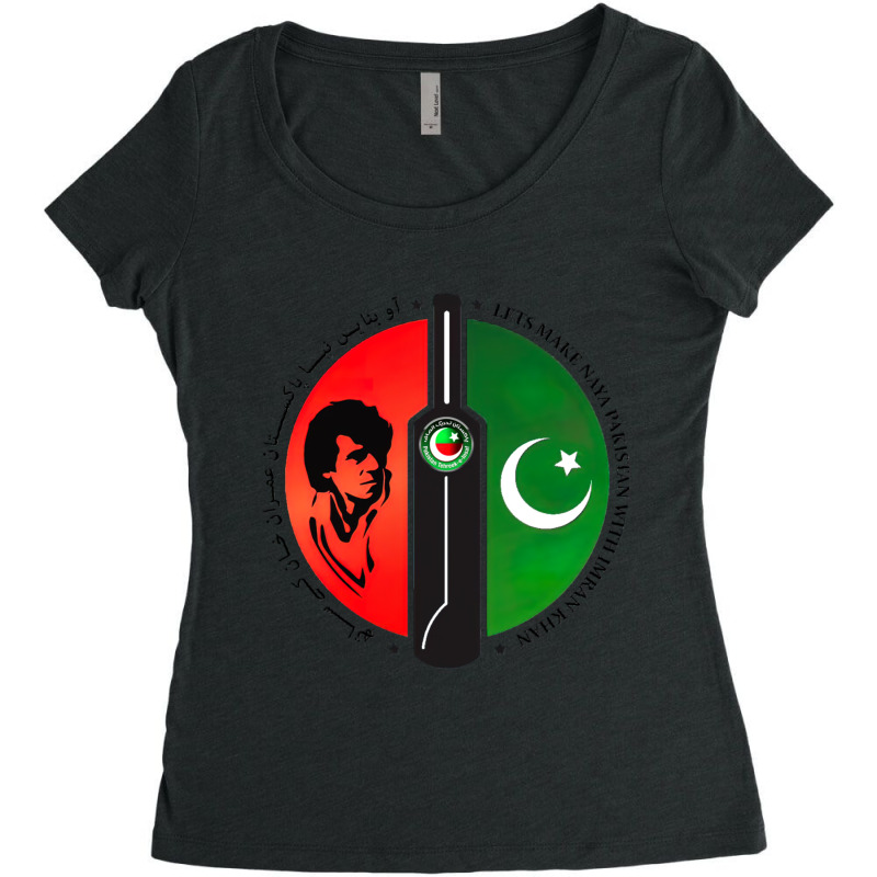 Pakistan Pti Party Flag Women's Triblend Scoop T-shirt by cm-arts | Artistshot