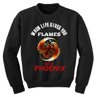 Rising Phoenix Flames Fire Bird Mythical Rebirth Lover Youth Sweatshirt | Artistshot