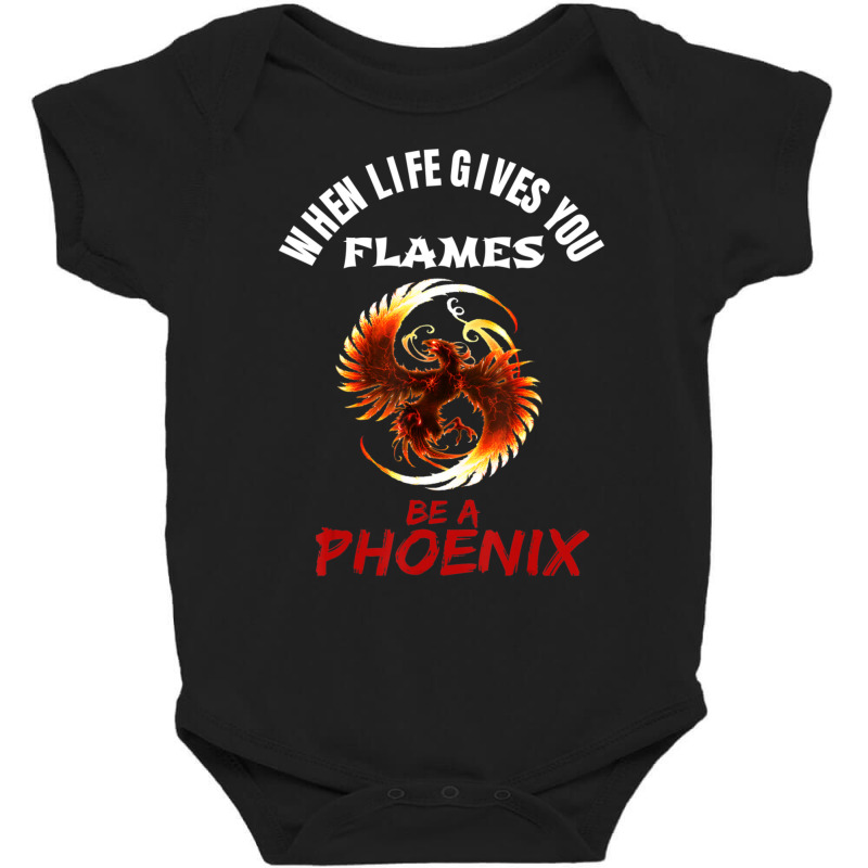 Rising Phoenix Flames Fire Bird Mythical Rebirth Lover Baby Bodysuit by Adcock Salmon | Artistshot