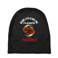 Rising Phoenix Flames Fire Bird Mythical Rebirth Lover Baby Beanies | Artistshot