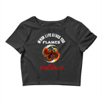 Rising Phoenix Flames Fire Bird Mythical Rebirth Lover Crop Top | Artistshot