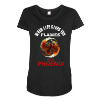 Rising Phoenix Flames Fire Bird Mythical Rebirth Lover Maternity Scoop Neck T-shirt | Artistshot