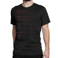 Dungeons And Rpg Dragons Boyfriend Stat Block Classic T-shirt | Artistshot