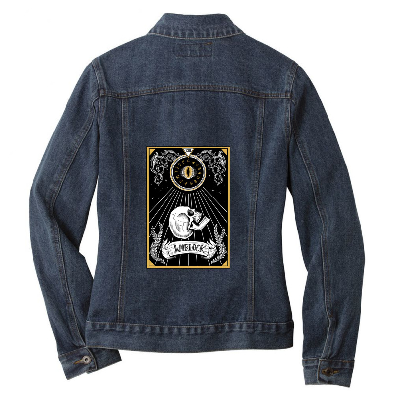 Dnd Warlock Tarot Ladies Denim Jacket by BrettHaralson | Artistshot