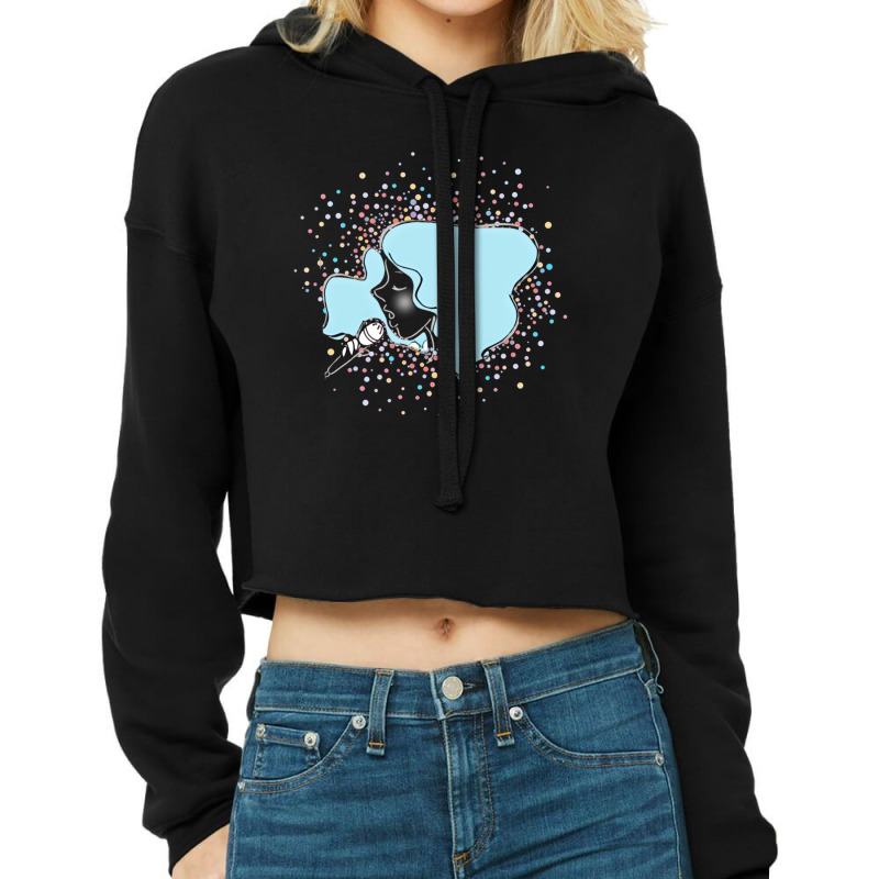 Sing Like A Popstar Cropped Hoodie by cm-arts | Artistshot