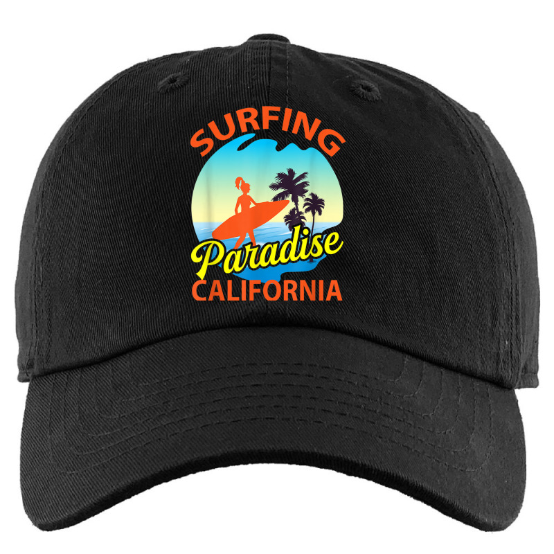 Surfing Paradise California Surfing T Shirt Kids Cap by cm-arts | Artistshot