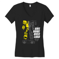 Transformers Bumblebee Awesome Overload Split V-neck Women's V-neck T-shirt | Artistshot