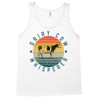 Cow Whisperer Funny Vintage Sunset Retro Style Dairy Farm 8 Cattle Tank Top | Artistshot