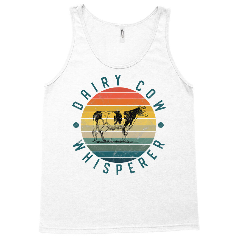 Cow Whisperer Funny Vintage Sunset Retro Style Dairy Farm 8 Cattle Tank Top | Artistshot