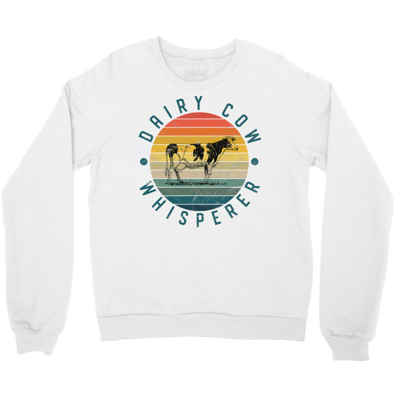 Cow Whisperer Funny Vintage Sunset Retro Style Dairy Farm 8 Cattle Crewneck Sweatshirt | Artistshot