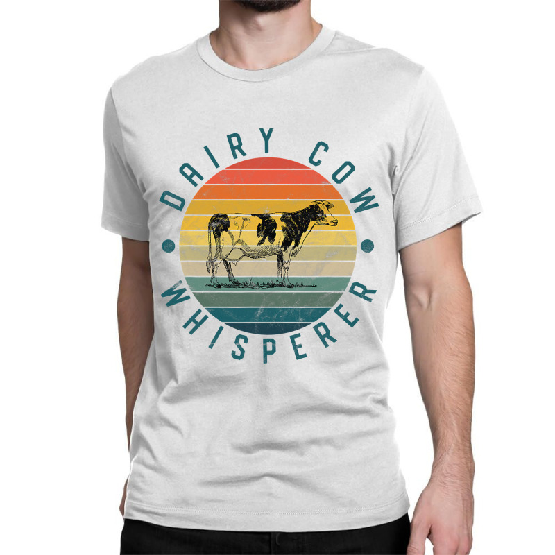 Cow Whisperer Funny Vintage Sunset Retro Style Dairy Farm 8 Cattle Classic T-shirt | Artistshot